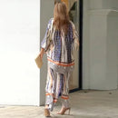 Conjunto Alexia Tecido Leve Pantalona Estampada + Bolsa/ Liberdade para a Mulher que Brilha em Todas Ocasiões!