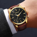 Relógio Masculino WKLuxury Pulseira Couro à Prova d'água / Para Homens Elegantes e Exclusivos