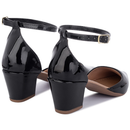 Sapato Feminino Scarpin Fivela Bico Fino Salto Grosso