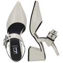 Sapato Social Feminino Scarpin Bico Fino Salto Bloco Confortável com Fivela 18400