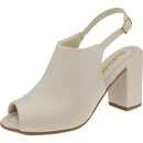 Sandália Saltinho Open Boot Salto Alto Bloco Grosso Ankle Boots Shekinah Confortável Moda