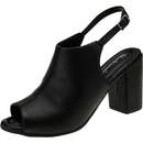 Sandália Saltinho Open Boot Salto Alto Bloco Grosso Ankle Boots Shekinah Confortável Moda