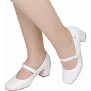 Sapato Feminino Boneca de Dança Salto baixo quadrado Bloco Confort Scarpin 6484