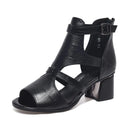 Sandálias Victoria com Salto Médio Bloco/ Sofisticação e Conforto para Todas as Ocasiões!