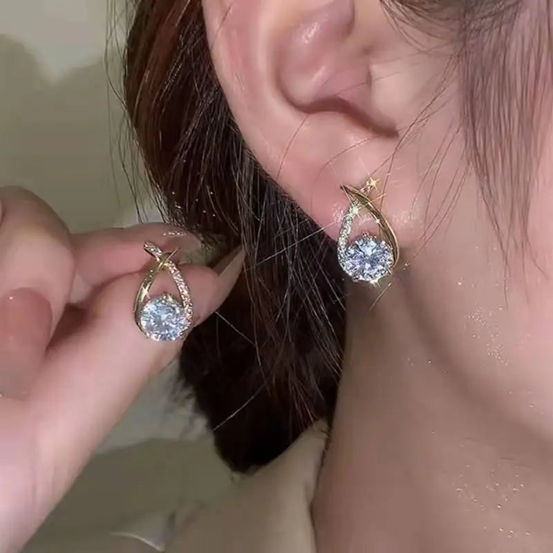 Brinco de Zircônia loewe com Cristais Swarovski (COMPRE 1 PAR LEVE 2) Sofisticação e Elegância para Mulheres que Amam Exclusividade