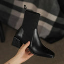 Bota Feminina Ortopédica Dallas Western Couro Cano Curto com Malha Salto 4cm/ Para Mulheres que Brilham