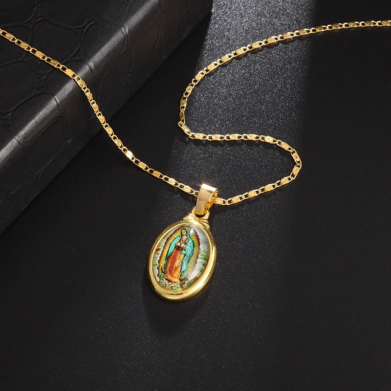 Colar Medalha Milagrosa Virgem Maria 60cm Ouro 18K/ Certificado 2anos de Garantia