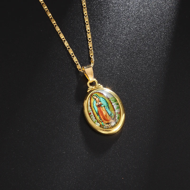 Colar Medalha Milagrosa Virgem Maria 60cm Ouro 18K/ Certificado 2anos de Garantia