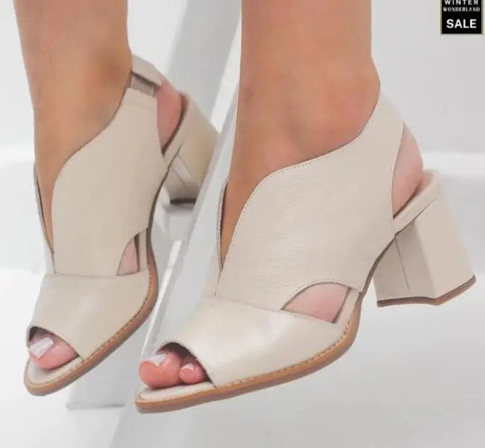 Sandália ylaris com Salto Médio Bloco/ Sofisticação e Conforto para Todas as Ocasiões!