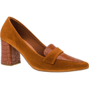 Scarpin Feminino Salto Alto Grosso Bico Fino Confortável 3041