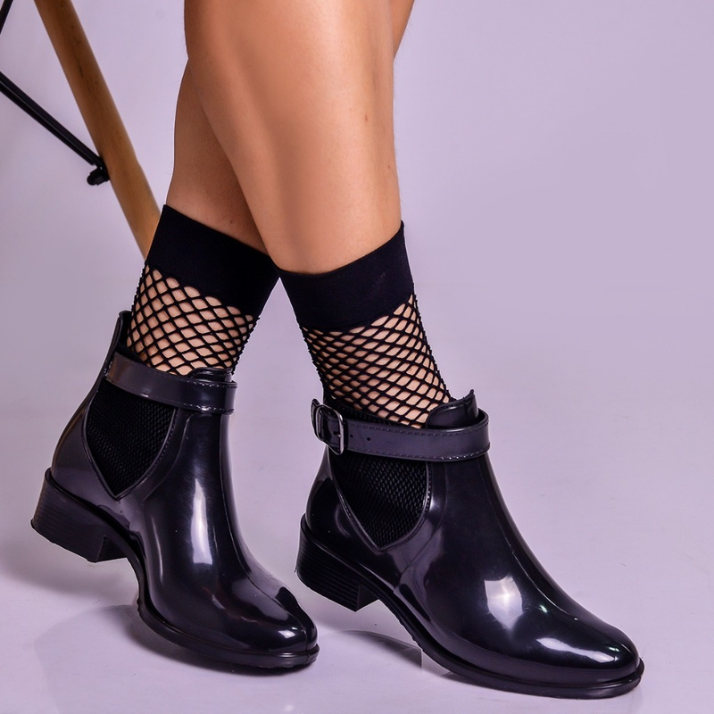 Bota Feminina Galocha Confortável Impermeável Frio e Chuva