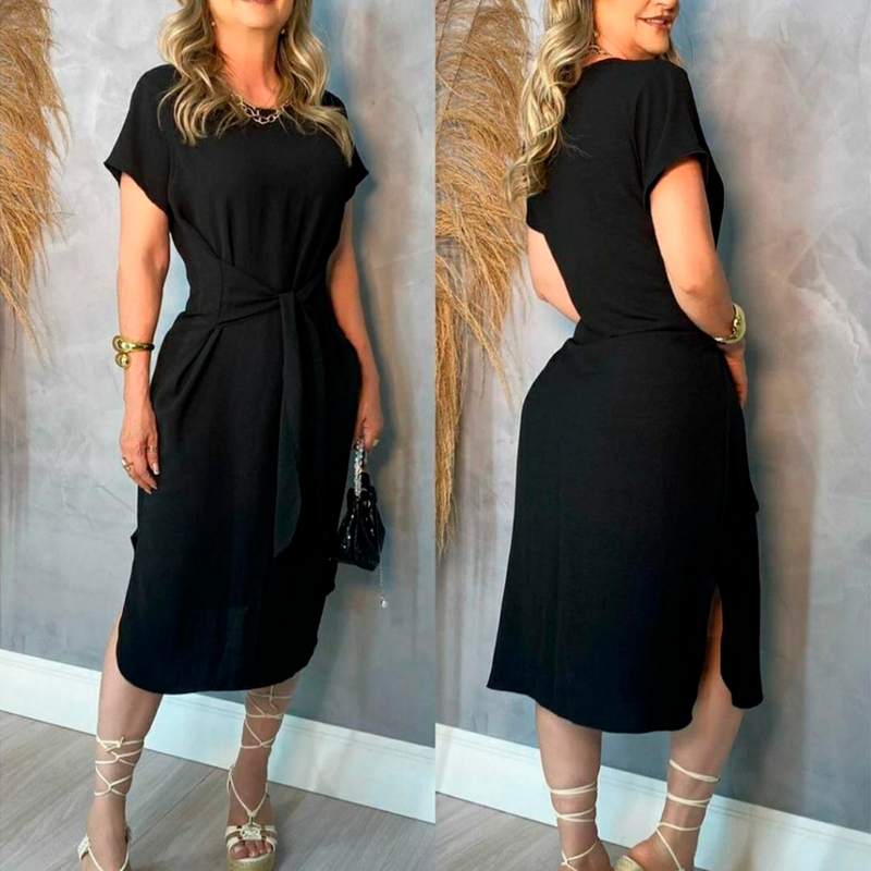 Vestido Midi Dunas Social Elegante Social 3 Formas de uso