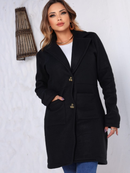 Casaco Sobretudo longo feminino inverno frio felpado duplo Elegante básico tipo blazer / roupas femininas