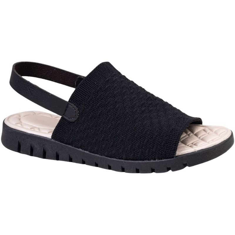 Sandália Feminina Ortopédica Knit Calce Fácil Meia Elástico Anatômica Massageadora Confortável 7603