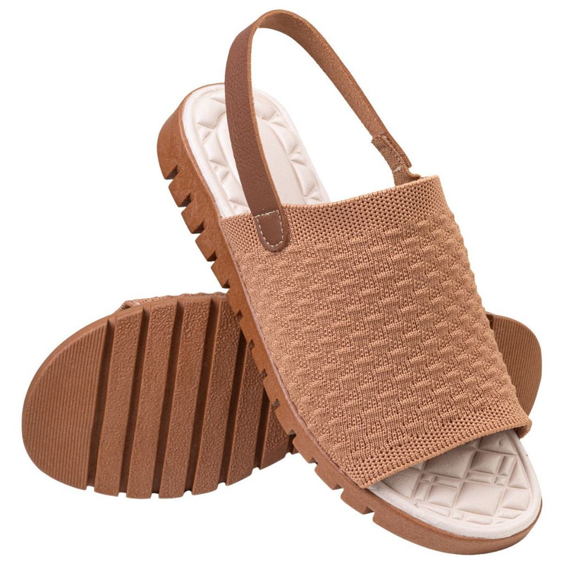 Sandália Feminina Ortopédica Knit Calce Fácil Meia Elástico Anatômica Massageadora Confortável 7603