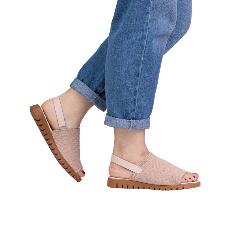 Sandália Feminina Ortopédica Knit Calce Fácil Meia Elástico Anatômica Massageadora Confortável 7603