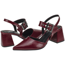 Sapato Social Feminino Scarpin Bico Fino Salto Bloco Confortável com Fivela 18400