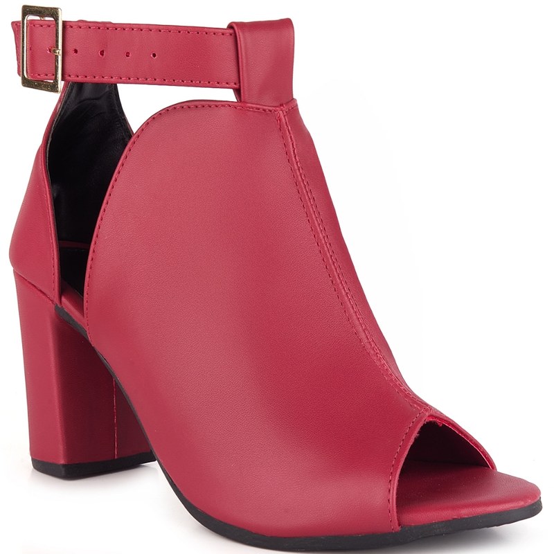Sandália Feminina Ankle Boots Salto Grosso Clássica Casual Sapato Confortável Blogueira Figueiroa