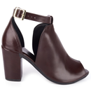 Sandália Feminina Ankle Boots Salto Grosso Clássica Casual Sapato Confortável Blogueira Figueiroa