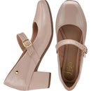 Sapato Feminino Boneca de Dança Salto baixo quadrado Bloco Confort Scarpin 6484