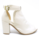 Sandália Feminina Ankle Boots Salto Grosso Clássica Casual Sapato Confortável Blogueira Figueiroa