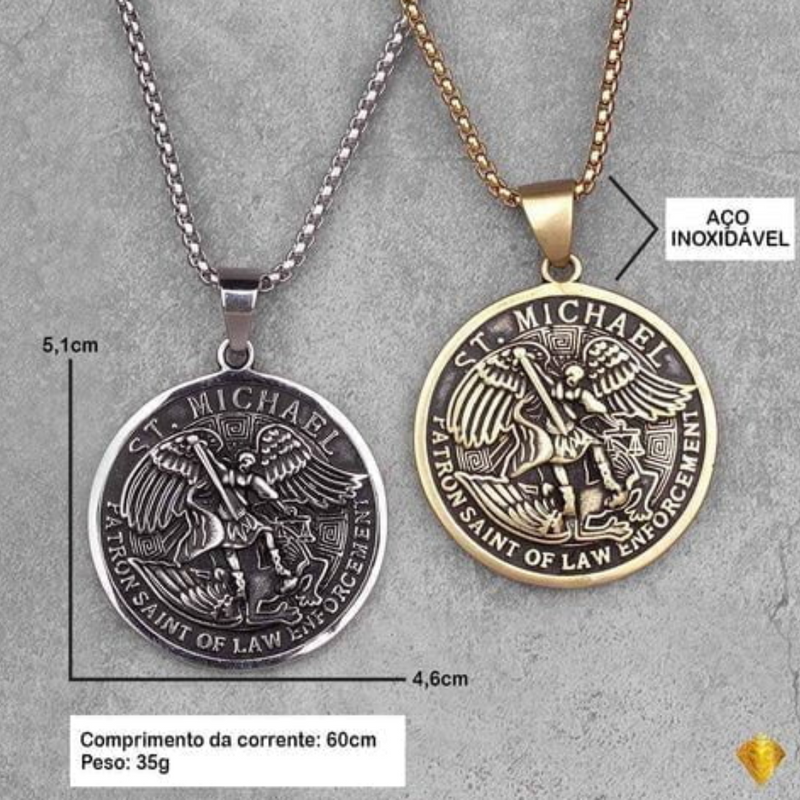 Corrente Brasão do Príncipe Arcanjo Proteção